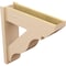 Ekena Millwork 8-in W x 28-in D x 28-in H Funston Slat Rough Cedar Woodgrain TimberThane Outlooker, Primed Tan OUTUR080X28X28FST24RCPR - alternate 6